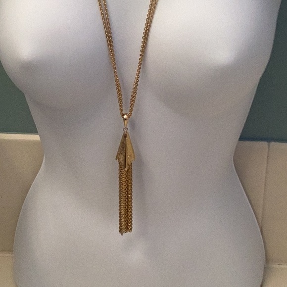 Monet Vintage Double Strand Tassel Necklace - Picture 2 of 6